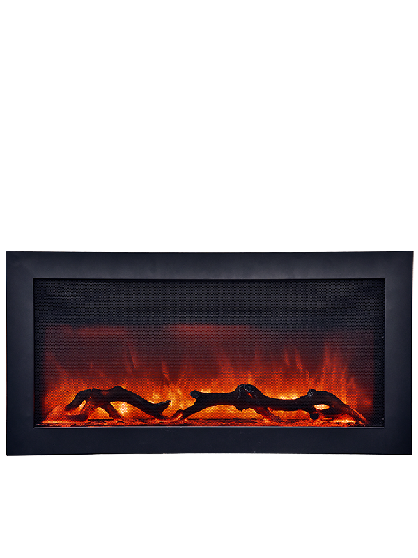 36" remote control wall-hang electric fireplace, with metal frame style, villas, duplex, apartment, hall and living room heating