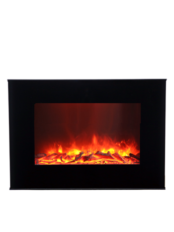 17” glass wall hang style electric fireplace, Slim Modern LED effect flame room heater 