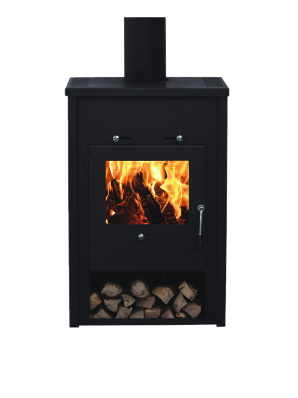8KW real wood fire